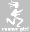 Runner Girl Static Cling Clear/White